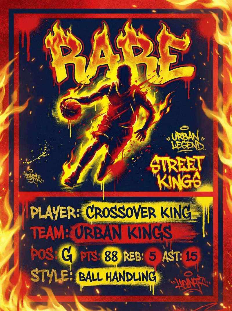 im电竞 | 稀有球星卡涂鸦风格过人剪影