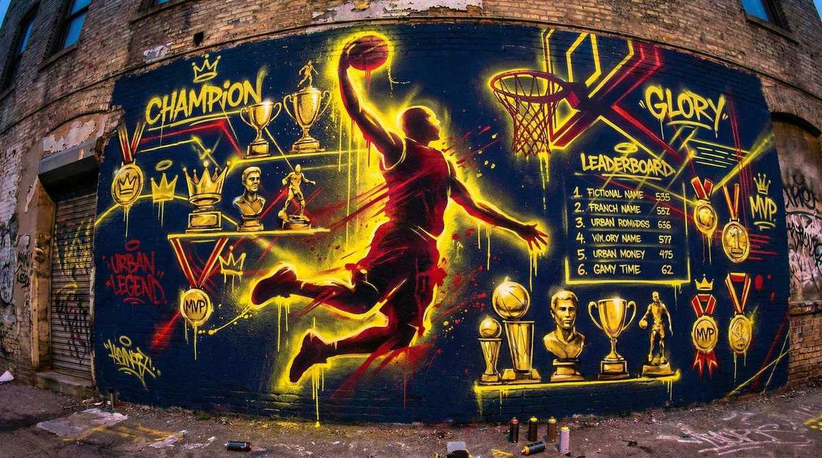 im电竞 | BASKET-ZONE荣誉墙合作伙伴涂鸦Logo墙