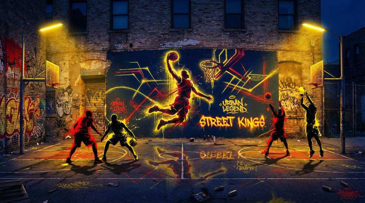 im电竞 | 街区制霸赛虚拟对战场地涂鸦背景